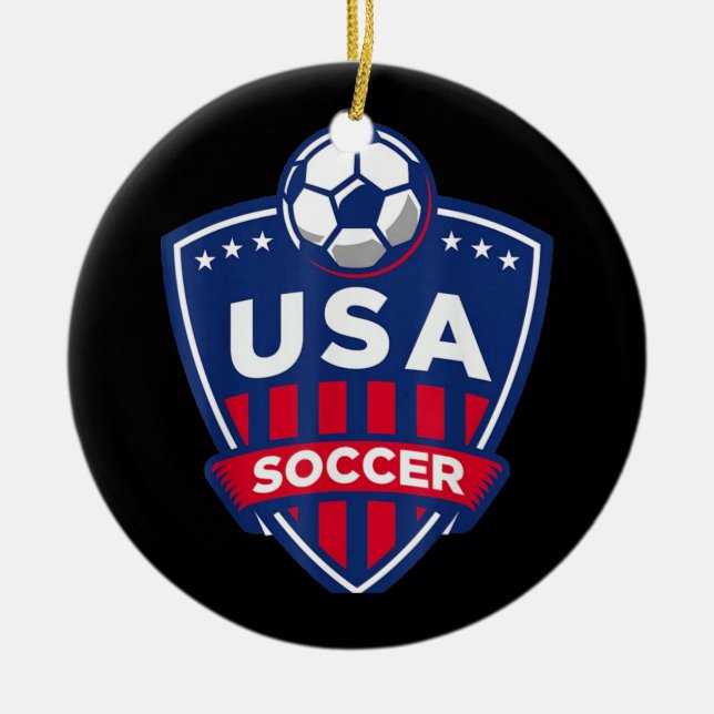 USA:s fotbollslag Julgransprydnad Keramik (Framsidan)