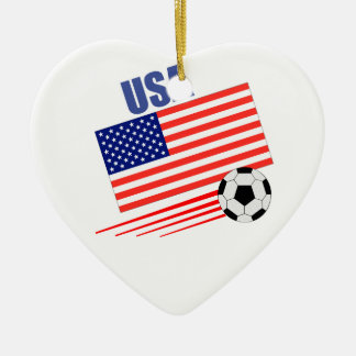 USA:s fotbollslag Julgransprydnad Keramik