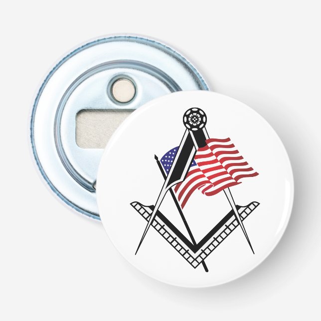 USA:s freemasonry-symbol Flasköppnare (Framsidan)