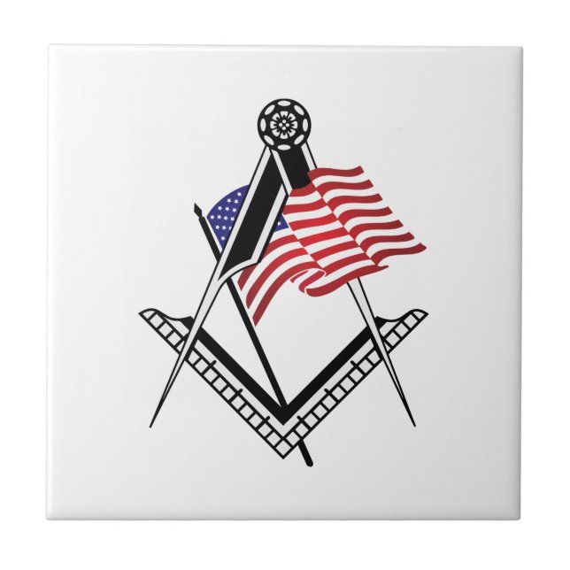 USA:s freemasonry-symbol Kakelplatta (Framsidan)