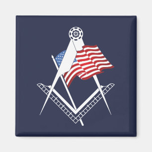 USA:s freemasonry-symbol Magnet
