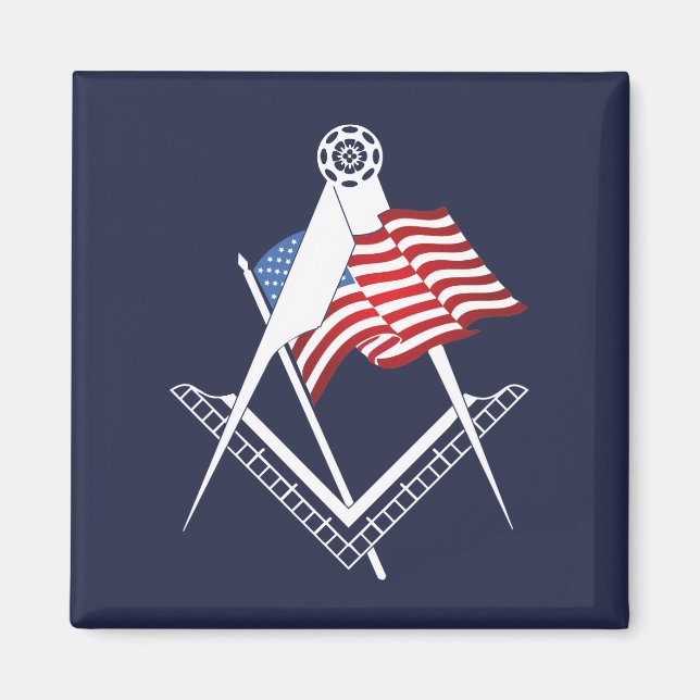 USA:s freemasonry-symbol Magnet (Framsidan)