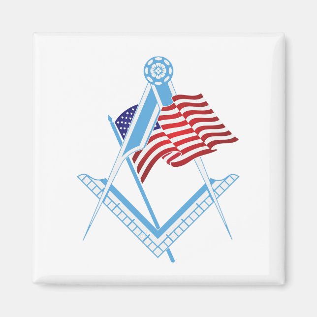 USA:s freemasonry-symbol Magnet (Framsidan)