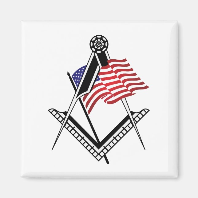 USA:s freemasonry-symbol Magnet (Framsidan)