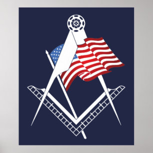 USA:s freemasonry-symbol Poster