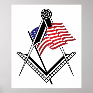 USA:s freemasonry-symbol Poster