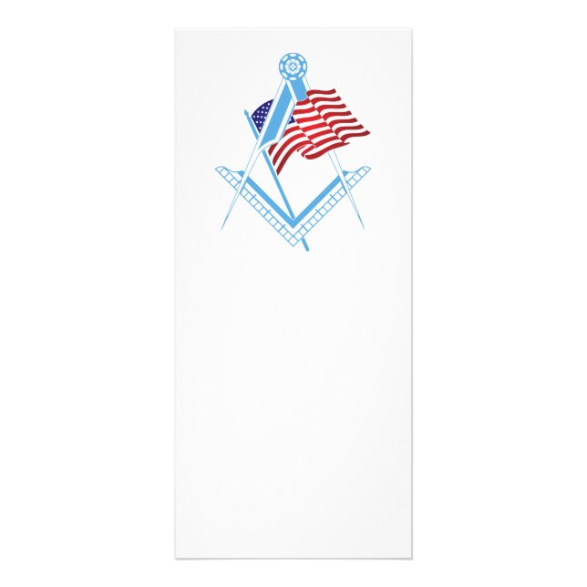 USA:s freemasonry-symbol Reklamkort (Framsidan)