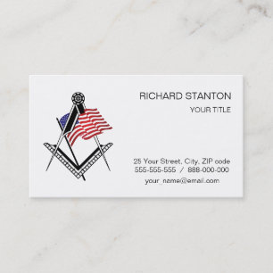 USA:s freemasonry-symbol Visitkort