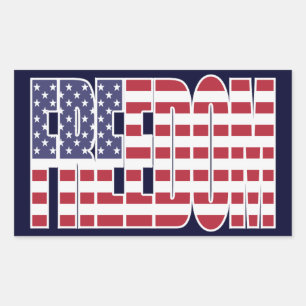 USA:s frihetsstiftare (lakan of 4) Rektangulärt Klistermärke
