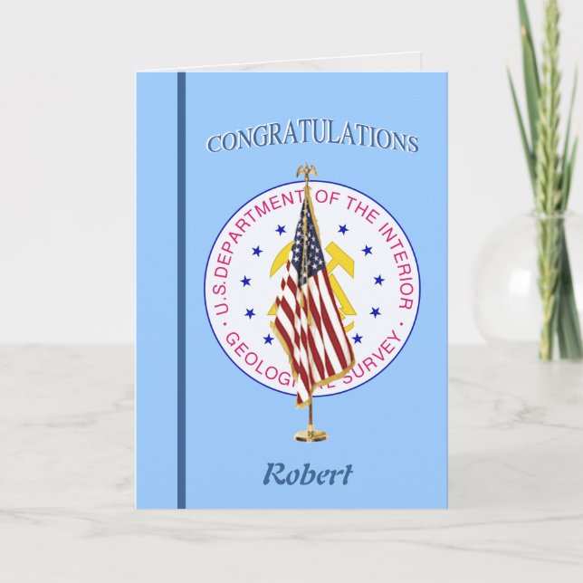 USA:s geologiska undersökning Pension Card Kort (Framsida)