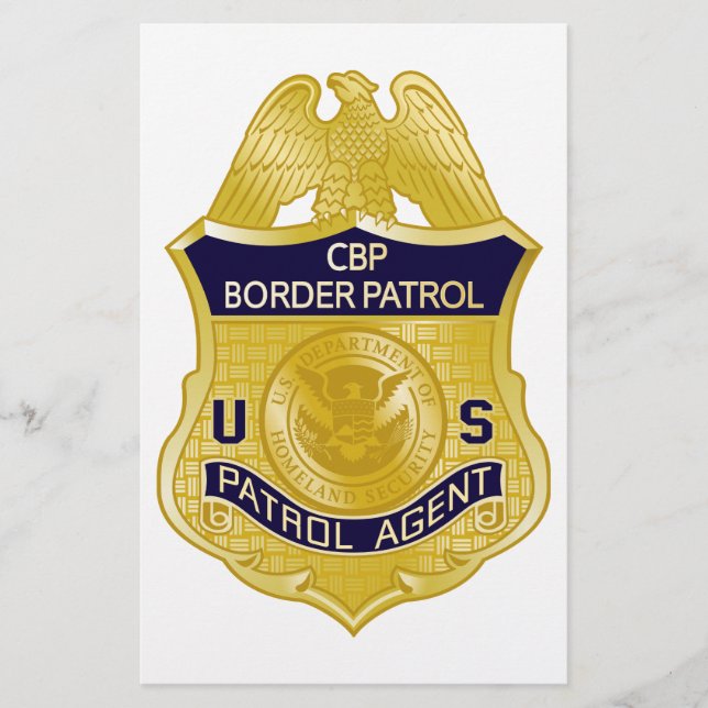 USA:s gränspatrullskilt invandring Flygblad (Framsidan)
