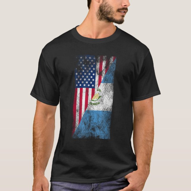 USA:s guatemalanska Flaggor USA:s Guat T Shirt (Framsida)