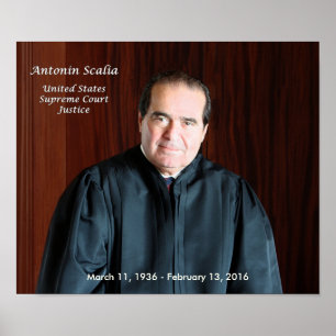 USA:s högsta domstol Antonin Scalia Poster