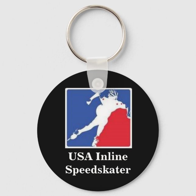 USA:s "Inline Speedskater Keychain" Nyckelring (Framsida)