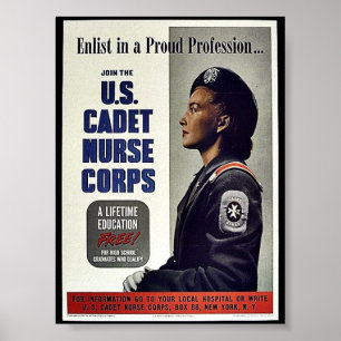 USA:s kadett Nurse Corps Poster