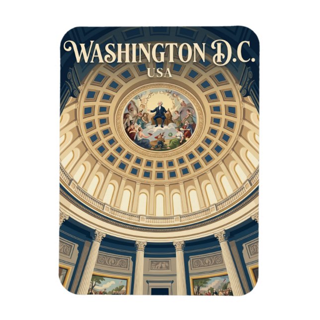 USA:s Kapitoliums rotunda Magnet (Vertikal)