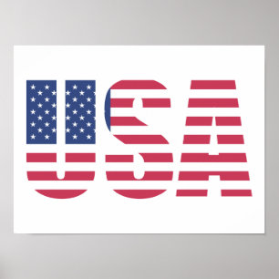 USA:s konstruktion USA flagga brev Poster