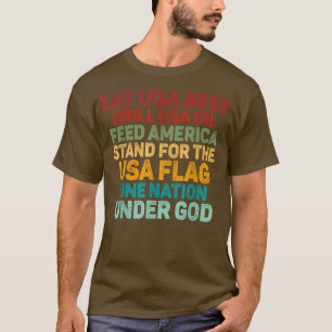 USA: s köttborrning USA Olja Matar Amerika står fö T Shirt