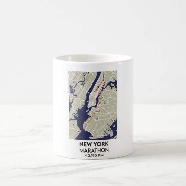 USA:s maratonresa i New York Kaffemugg (Center)
