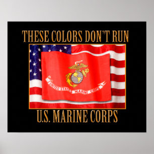 USA:s marin kår 20 x 16 tum Skriv ut Poster