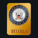 USA:s marina veteran Flexible Photo Magnet<br><div class="desc">Visa pridet i USA:s flotta. Designad av en veteran.</div>