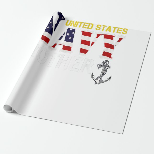 USA:s marinbroder med amerikanska Flagga Gift Presentpapper (Utrullad)