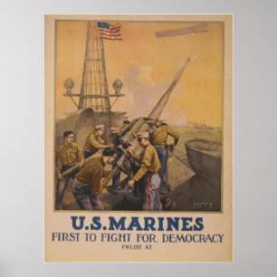 USA:s marinsoldater - Första kampen för demokrati Poster