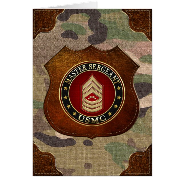 USA:s marinsoldater: Master Sergeant (USMC MSgt) [ Hälsningskort (Framsidan)