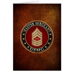 USA:s marinsoldater: Master Sergeant (USMC MSgt) [ Hälsningskort