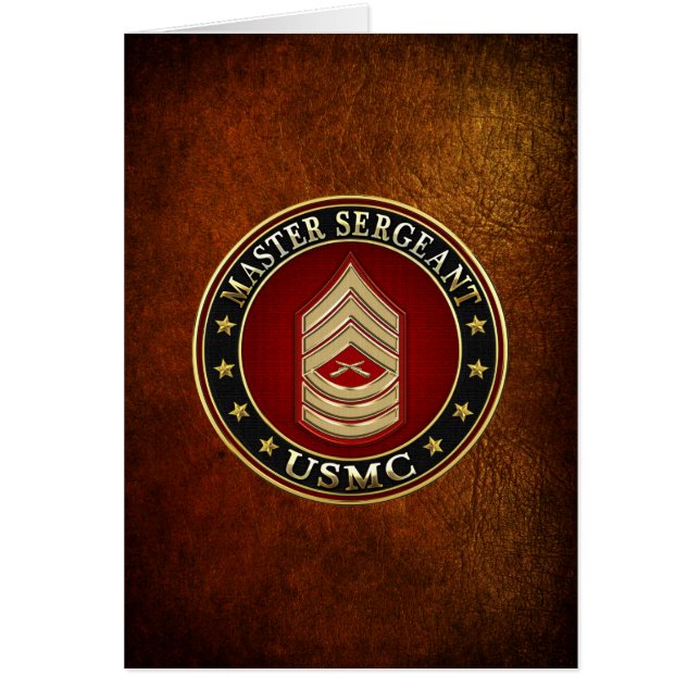 USA:s marinsoldater: Master Sergeant (USMC MSgt) [ Hälsningskort (Framsidan)