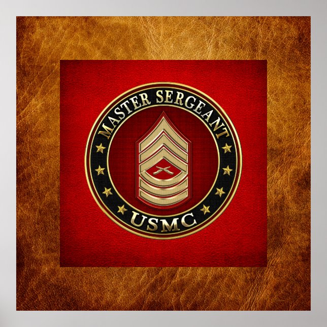 USA:s marinsoldater: Master Sergeant (USMC MSgt) [ Poster (Framsidan)