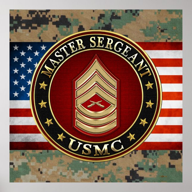USA:s marinsoldater: Master Sergeant (USMC MSgt) [ Poster (Framsidan)