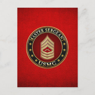 USA:s marinsoldater: Master Sergeant (USMC MSgt) [ Vykort