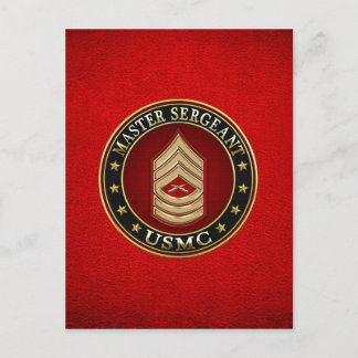 USA:s marinsoldater: Master Sergeant (USMC MSgt) [ Vykort