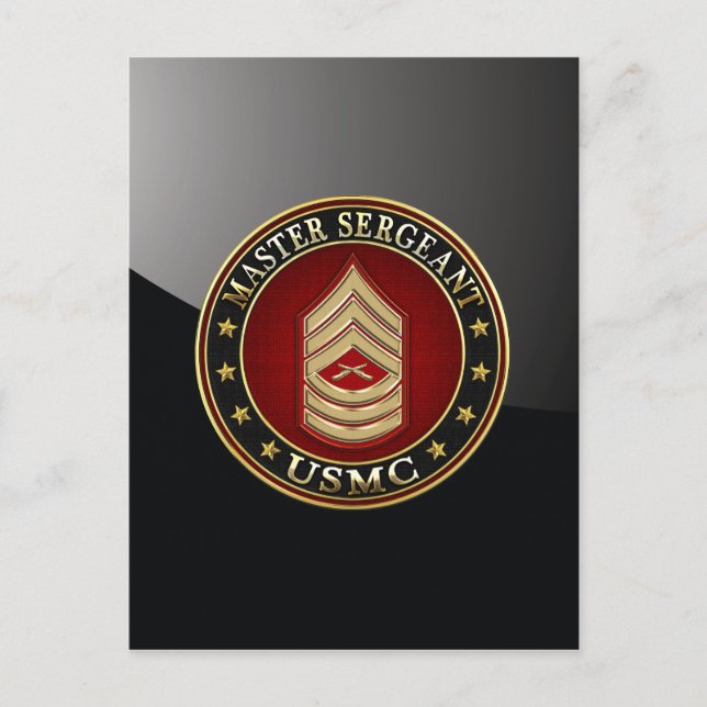 USA:s marinsoldater: Master Sergeant (USMC MSgt) [ Vykort (Framsida)