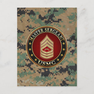 USA:s marinsoldater: Master Sergeant (USMC MSgt) [ Vykort