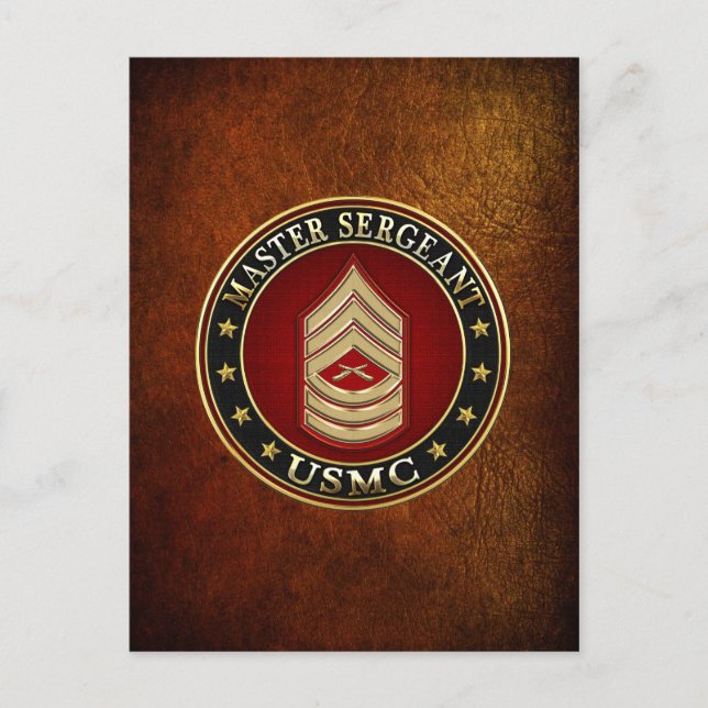 USA:s marinsoldater: Master Sergeant (USMC MSgt) [ Vykort (Framsida)