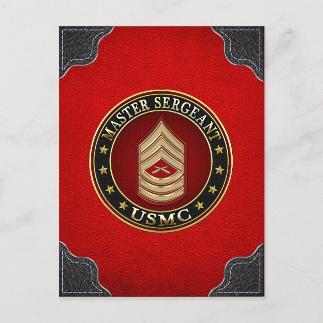 USA:s marinsoldater: Master Sergeant (USMC MSgt) [ Vykort (Framsida)