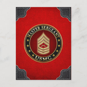 USA:s marinsoldater: Master Sergeant (USMC MSgt) [ Vykort