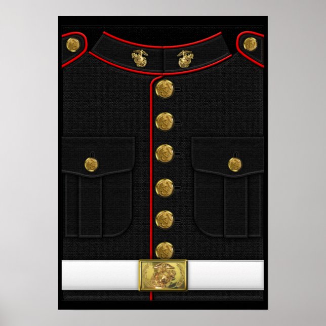 USA:s marinsoldater: USMC Dress Uniform [3D] Poster (Framsidan)