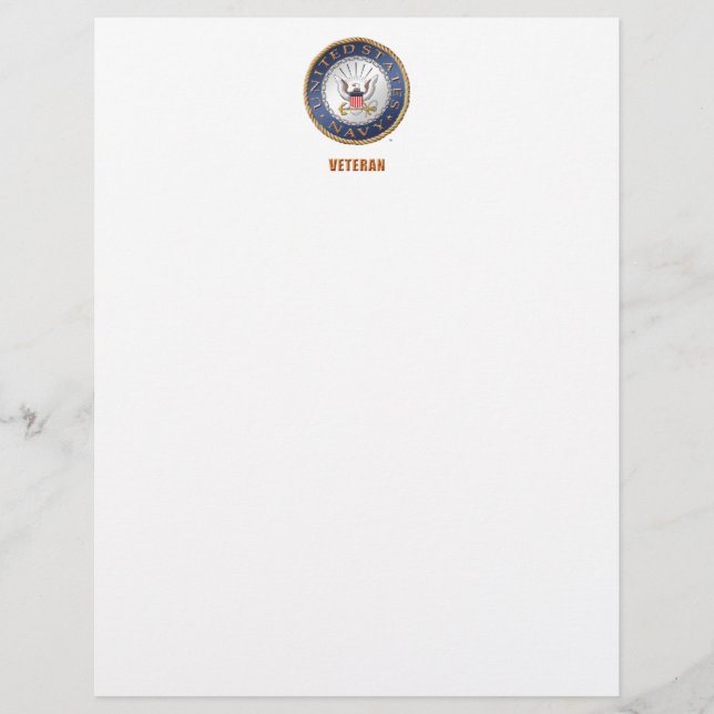 USA:s marinveteran Letterhead (Framsida)