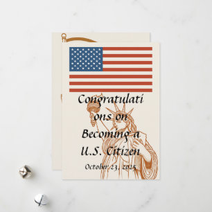 USA:s medborgarskapskort Grattiss Card Julkort