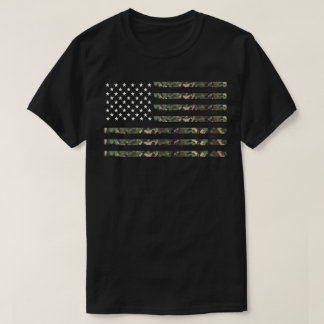 USA:s militära Camo Flagga T Shirt