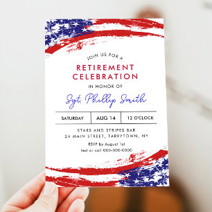 USA:s militära Flagga Pension Party Inbjudningar
