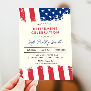 USA:s militära Flagga Pension Party Inbjudningar