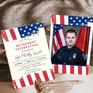 USA:s militära Flagga Pension Party Inbjudningar