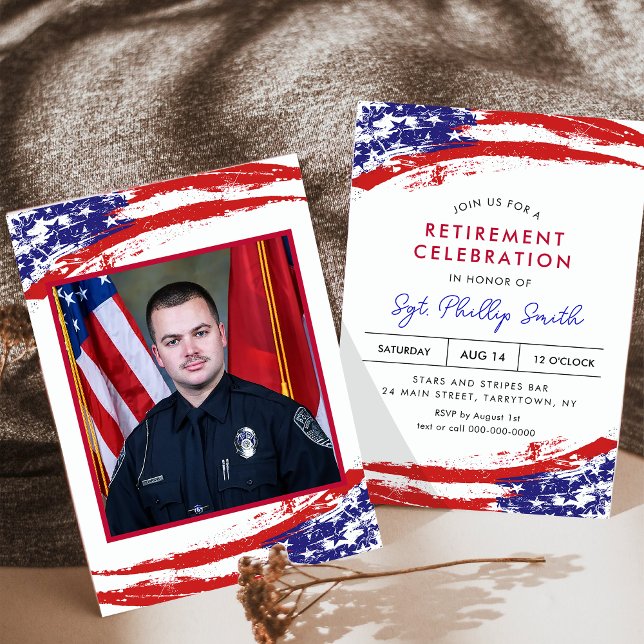 USA:s militära Flagga Pension Party Inbjudningar (Skapare uppladdad)