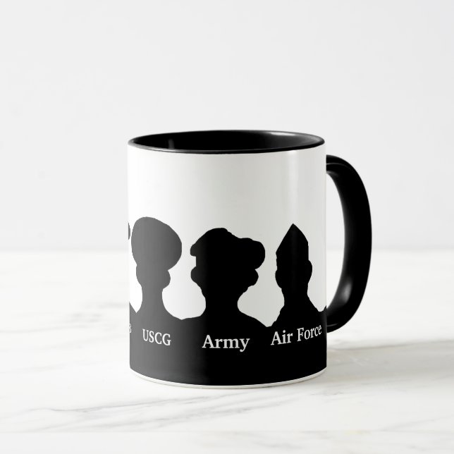 USA:s militära Grenar Silhouettes Mugg (Framsida höger)