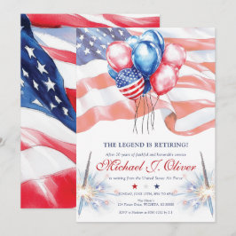 USA:s militära pensionärspatriotiska flagga Inbjudningar