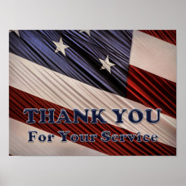 USA:s militära veteraner Patriotic Flagga Tack Poster